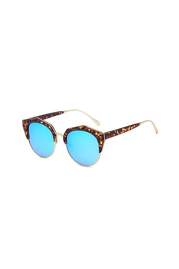 HPIRME Lunettes de soleil polarisées femmes rétro rondes hommes lunettes de soleil Vintage mâle femme lunettes UV400, léopard