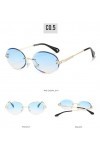 Generic Vintage Ovale sans Monture Dégradé Femmes Lunettes De Soleil Petit Rond Mode Lunettes Femme Lunettes De Soleil Nuance