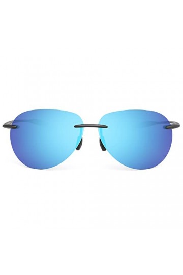 Devirld Mztrix Bex Lunettes de soleil polarisées sans cadre pour homme Lunettes de soleil de sécurité pour femme UV400 Anti-é