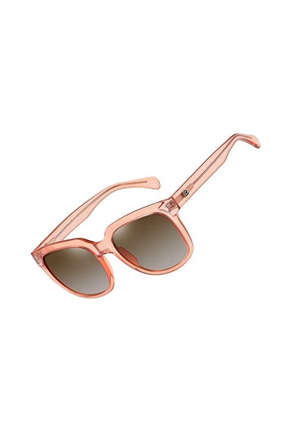 DUCO Lunettes de soleil polarisées rétro pour femme - Protection 100 % UV400 - Lunettes dextérieur pour la conduite, le golf