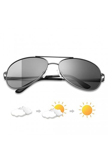 Devirld Lunettes de soleil polarisées pour homme - Lunettes de protection photochromiques pour femme - Vision nocturne - UV40