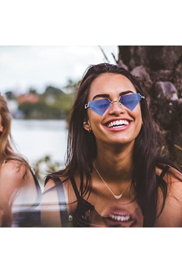 USHOBE 5 Paires De Lunettes En Forme De Diamant Lunettes De Fête Pour Lunettes De Soleil Drôles Lunettes De Soleil Sans Montu