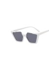 XKUN Lunettes de Soleil Femme Lunettes De Soleil Square Femmes Cat Eye Sun Lunettes Classic Vintage Uv400-White