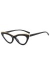 RUDELL Lunettes De Soleil Femme Monture De Lunettes Œil De Chat Simple Monture De Lunettes Élégante Pour Femme C1 Cadre Noir