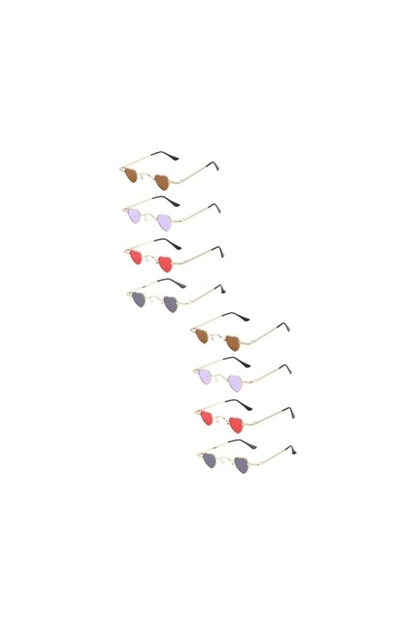 Toyvian 8 Pièces Lunettes De Soleil Coeur Cadeaux De Célibataire Pour La Mariée Lunettes De Soleil à La Mode Lunettes De Form