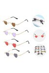 Toyvian 8 Pièces Lunettes De Soleil Coeur Cadeaux De Célibataire Pour La Mariée Lunettes De Soleil à La Mode Lunettes De Form