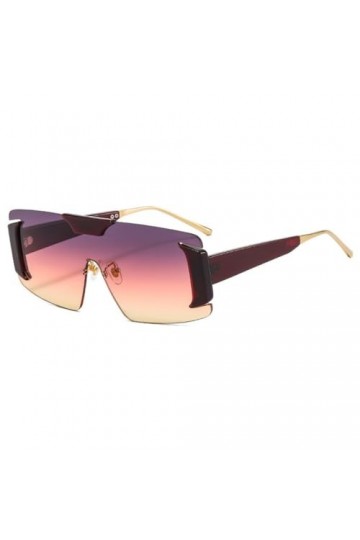 MUTYNE One Piece Lunettes de Soleil sans Monture Dames Lunettes de Soleil carrées surdimensionnées Hommes Femmes Mode Lunette