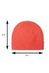 Style & Republic Bonnet de sport, bonnet en 100% cachemire, taille unique avec tour de taille de 44 cm et revers de 6,5 cm, f