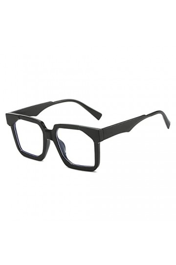 HCHES Lunettes de soleil colorées carrées vintage femmes lunettes de soleil océan clair UV400 hommes lunettes de soleil, noir