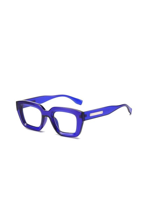 HCHES Lunettes de Soleil carrées Femmes Vintage Petit Cadre Punk Lunettes de Soleil pour Lunettes pour Hommes,Bleu,Taille Uni
