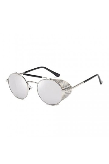 FOOOZ Lunettes de soleil rétro Steampunk hommes classiques rondes en métal femmes lunettes de soleil Vintage voyage nuances l