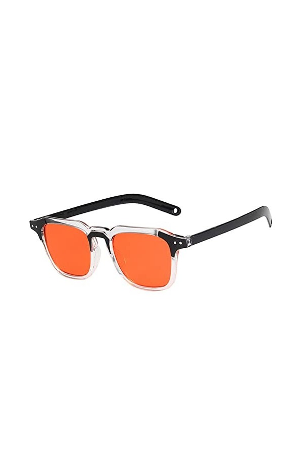 HPIRME Lunettes de soleil de style carré femme lunettes de soleil homme femme vintage dames lunettes de voyage UV400, taille 