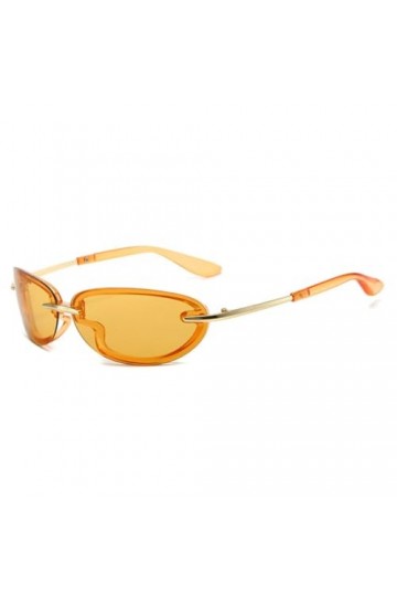 Lunettes de Soleil Ovales rétro pour Femmes Nuances de Couleur Bonbon UV400 Hommes Oeil de Chat Lunettes de Miroir de Sports 