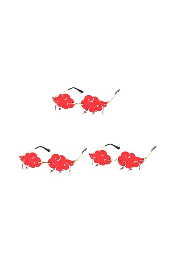 Abaodam 3 Pièces Pas De Lunettes De Soleil Flamme Lunettes De Soleil De Nouveauté Lunettes De Soleil Goutte De Pluie Nuage Sa