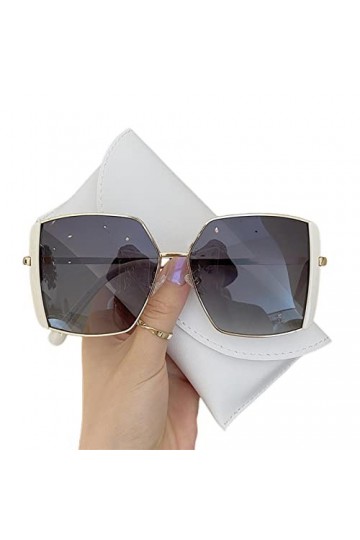 MOGSA Lunettes de soleil polarisées pour femme - Grand cadre - Lunettes de soleil occultantes colorées pour femme - C02, comm