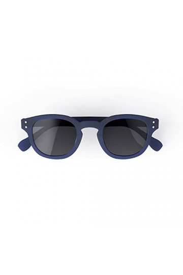 Popme Rome Homme et Femme, Lunettes de Soleil, Verres polarisés, conçus en Italie, Protection UV407, Bleu, Taille Unique Mixt