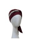 CAREBELL Turban oncologique Smooth Ikat Bordeaux en bambou pour la perte des cheveux Headwear