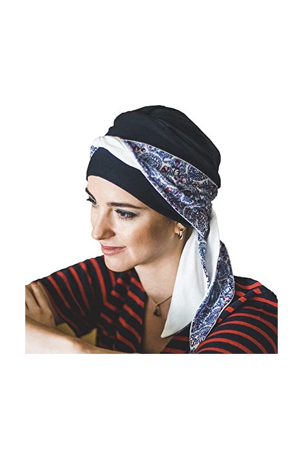 CAREBELL Foulard oncologique Smooth Cashmere Bambou pour la perte de cheveux Headwear