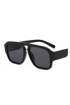EkeNoz Lunettes de soleil UV400 for hommes et femmes, à grande monture, for le sport, lextérieur, en métal, tendance, for ba