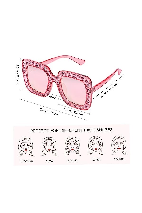 Abaodam 6 Pièces Lunettes De Photographie De Rue De Mode Lunettes De Soleil Yeux De Chat Pour Femme Lunettes De Soleil Oeil D