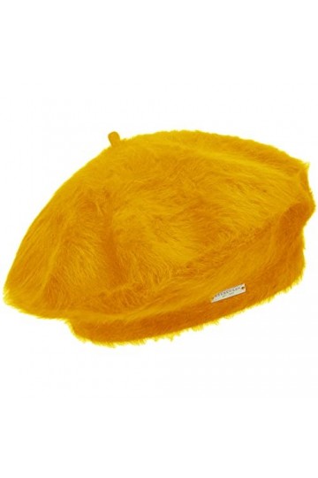 Seeberger Casquette Basque Angora, Fille/Femme, Automne Hiver, Jaune honey, Taille Unique