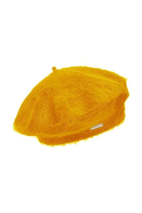 Seeberger Casquette Basque Angora, Fille/Femme, Automne Hiver, Jaune honey, Taille Unique