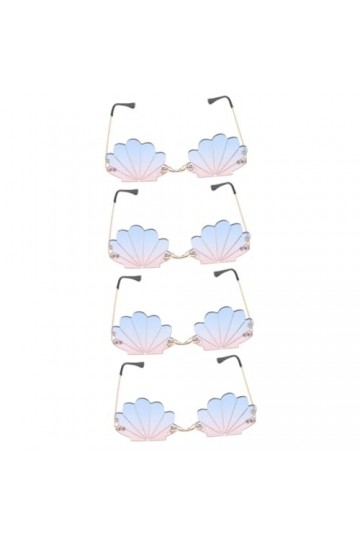 ABOOFAN 4Pcs Lunettes Sans Monture Lunettes De Soleil DÉté Lunettes De Soleil Métalliques Pour Femmes Dames Lunettes De Sole