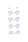 ABOOFAN 4Pcs Lunettes Sans Monture Lunettes De Soleil DÉté Lunettes De Soleil Métalliques Pour Femmes Dames Lunettes De Sole