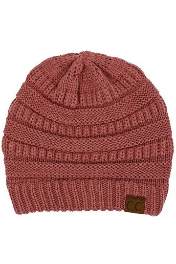 C.C Bonnet tendance en tricot torsadé épais et doux - rose - Taille unique