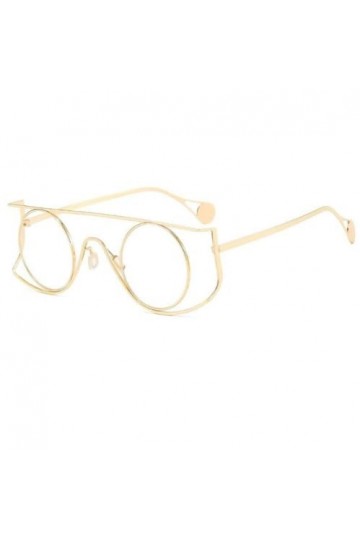 MUTYNE Rétro irrégulière en métal rond femmes lunettes de soleil mode clair océan lentille lunettes nuances Uv400 hommes doub