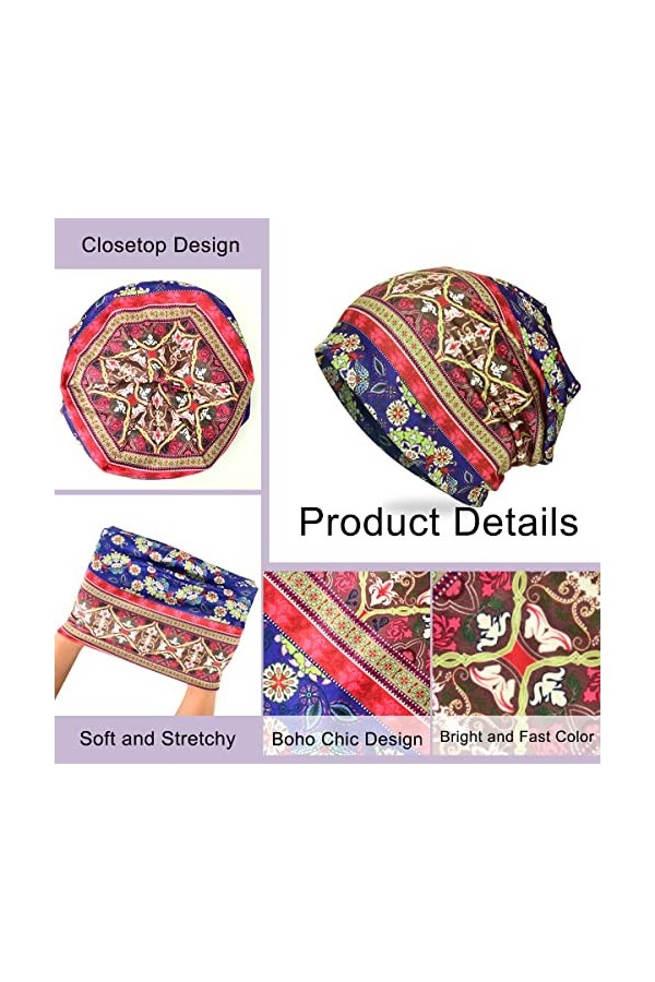 ELLEWIN Bonnet souple en coton doux et léger pour la course à pied adulte - Bonnet de chimio pour homme et femme, Closetop-a-