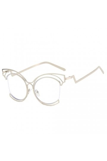 HPIRME Lunettes de Soleil Oeil de Chat Femmes Punk Vintage Lunettes en Métal pour Femmes, 3, Taille Unique