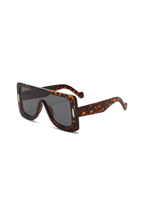 RUDELL Lunettes De Soleil Femme Lunettes De Soleil Pour Femmes Lunettes De Mode DExtérieur De Sport Grande Monture C5 Tortue