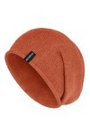 Komorebi Bonnets souples pour femme en tricot chaud pour lhiver en laine cachemire tête de mort, Orange, Taille unique