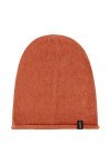 Komorebi Bonnets souples pour femme en tricot chaud pour lhiver en laine cachemire tête de mort, Orange, Taille unique
