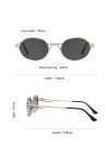 Lunettes de Soleil de Lunettes de Soleil en métal rétro à Monture Ronde pour Hommes et Femmes,1,Taille Unique