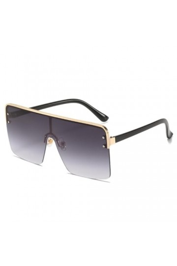 HCHES Lunettes de Soleil sans Monture Femmes Surdimensionnées Carrées Une Pièce Grandes Lunettes de Soleil Nuances Dégradées 