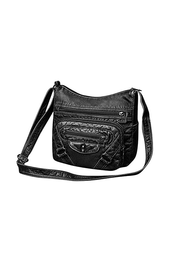 FANDARE Ultra-Doux Sacoche Rétro Sacs Portés Epaule Femme Sac Dépaule Cuir PU Étanche pour Achats Fête École Voyage Crossbod