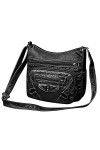FANDARE Ultra-Doux Sacoche Rétro Sacs Portés Epaule Femme Sac Dépaule Cuir PU Étanche pour Achats Fête École Voyage Crossbod