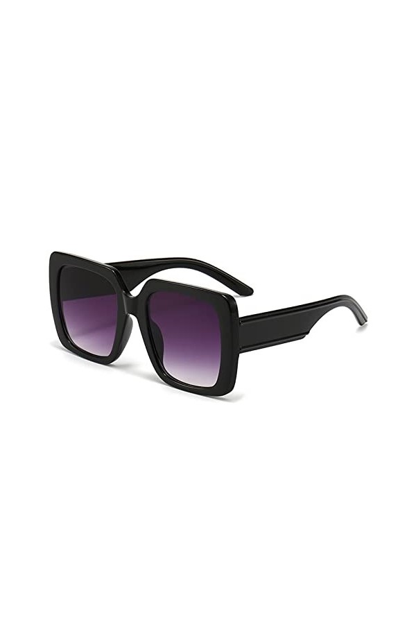 EkeNoz Lunettes de soleil carrées à grand cadre for hommes et femmes, for lextérieur, tendance, Shopping, UV400, cadeau Col