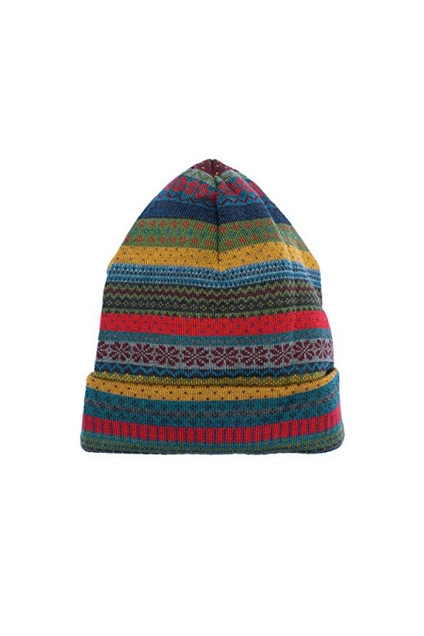Invero, Bonnet en laine mérinos Sissi, 100 % laine - Multicolore - Taille Unique