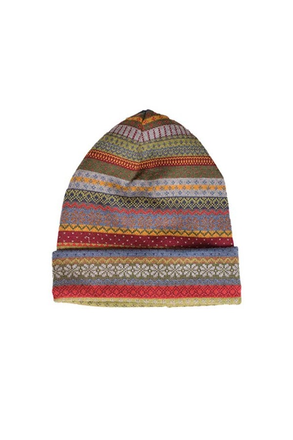 Invero, Bonnet en laine mérinos Sissi, 100 % laine - Multicolore - Taille Unique