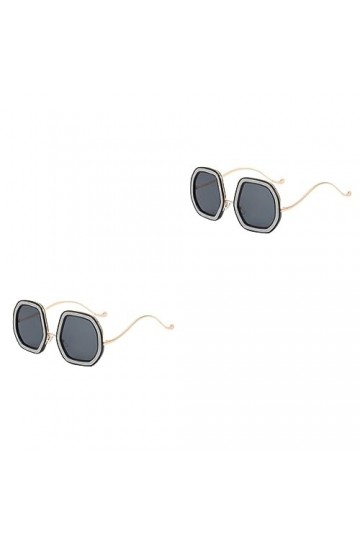 Sosoport 2 Pièces Lunettes De Soleil En Diamant Lunettes De Fête Hawaïennes Lunettes Dété Lunettes De Soleil Vintage Espejue