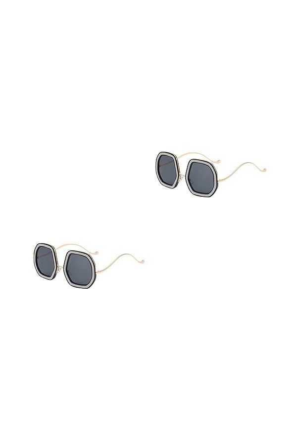 Sosoport 2 Pièces Lunettes De Soleil En Diamant Lunettes De Fête Hawaïennes Lunettes Dété Lunettes De Soleil Vintage Espejue