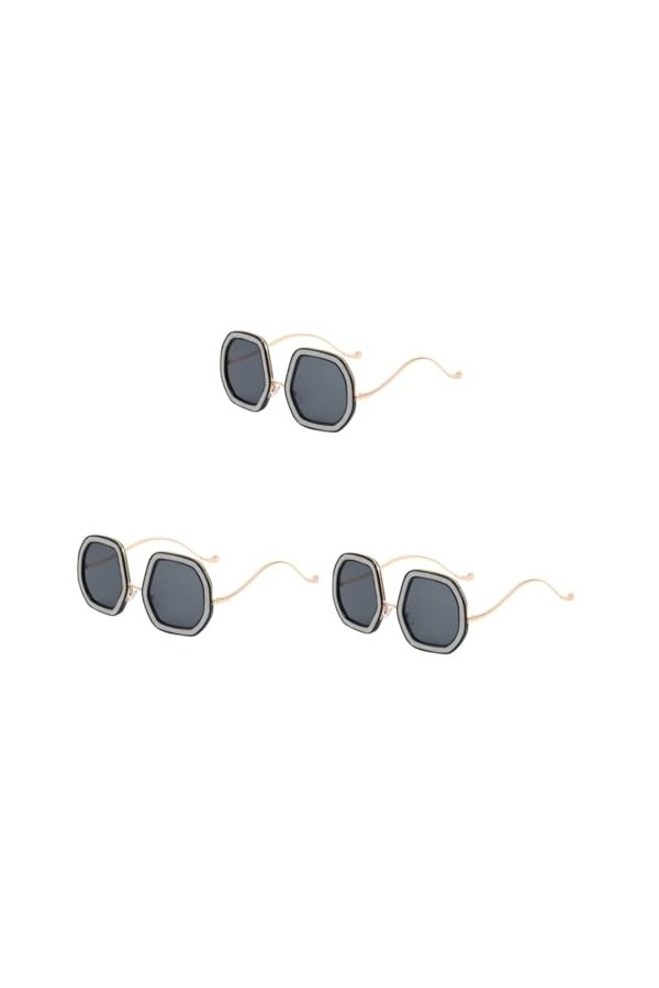 Sosoport 2 Pièces Lunettes De Soleil En Diamant Lunettes De Fête Hawaïennes Lunettes Dété Lunettes De Soleil Vintage Espejue