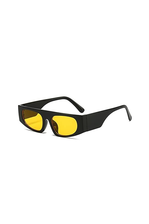 EkeNoz Lunettes de soleil Hip-hop Punk simples à jambes larges for hommes et femmes, tendance Shopping UV400, cadeau Color :