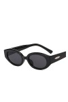 EkeNoz Lunettes de soleil ovales rétro for hommes et femmes, petite monture, Hip-hop, tendance, UV400, cadeau Color : B, Siz