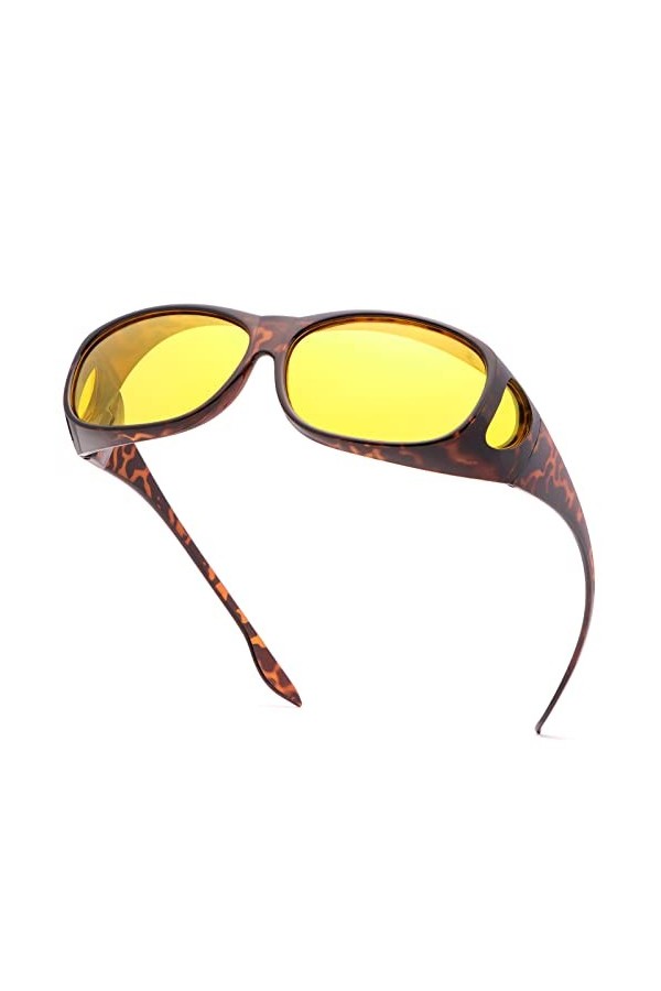 YIMI Lunettes de vision nocturne pour hommes femmes lunettes de soleil polarisées conduire ajustement enveloppant sur prescri