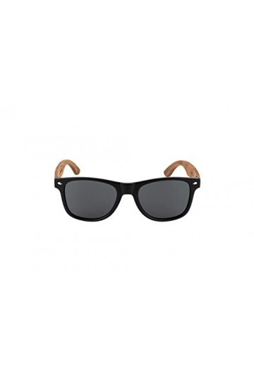 AlpDeer Lunettes de soleil polarisées en bois de noyer pour homme et femme UV400, Noir , Taille unique