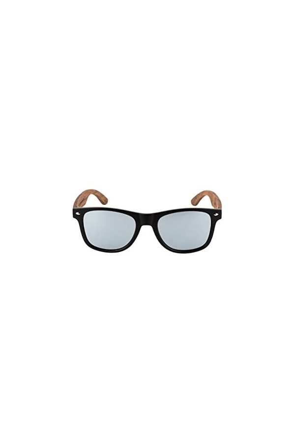 AlpDeer Lunettes de soleil polarisées en bois de noyer pour homme et femme UV400, Noir , Taille unique